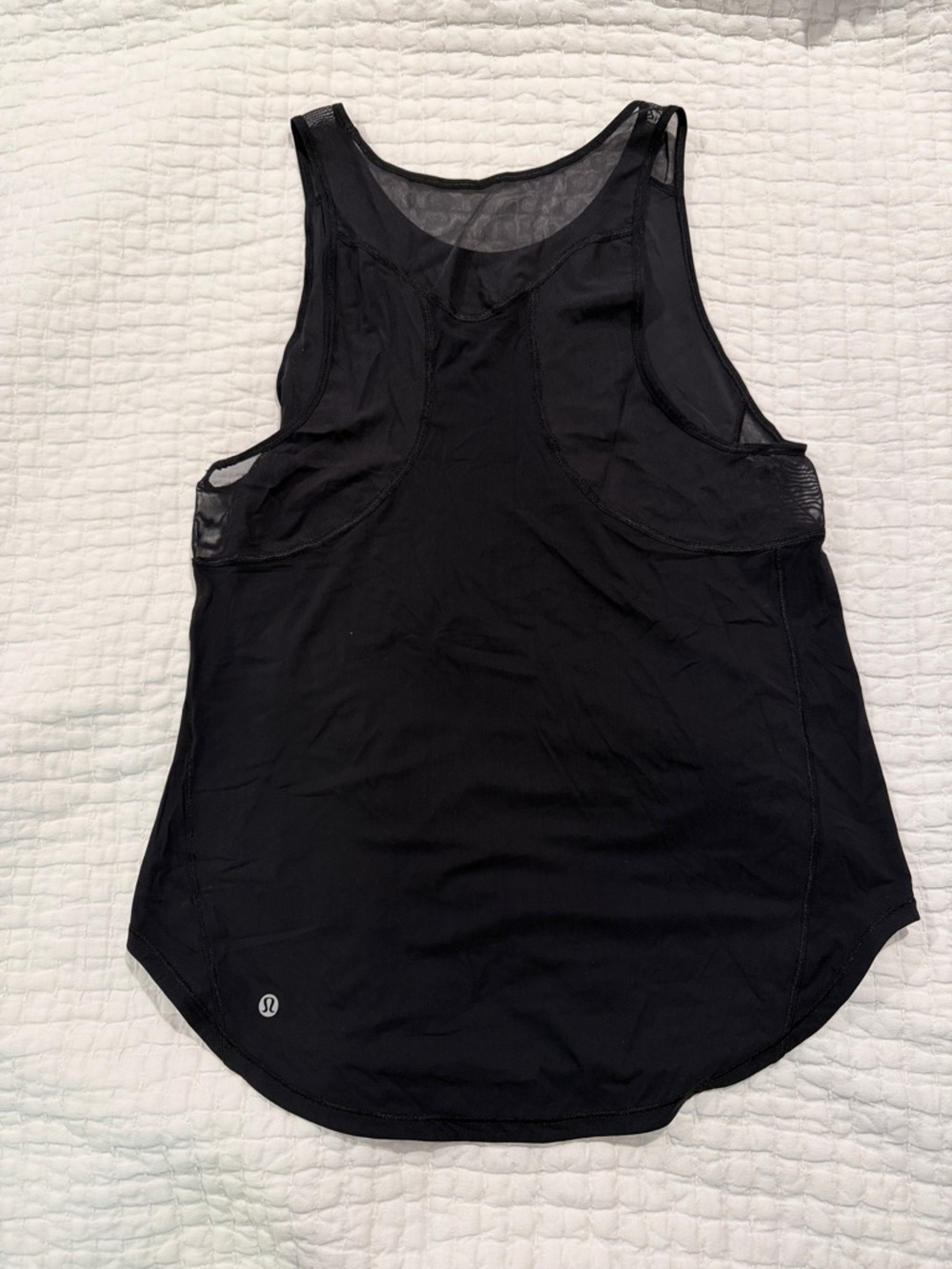 lululemon athletica Black Mesh-Back Athletic Tank Top